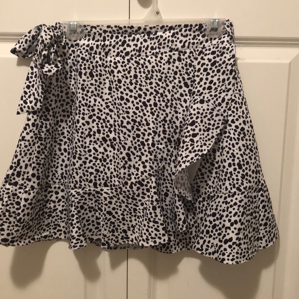 dalmatian print skirt